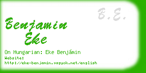 benjamin eke business card