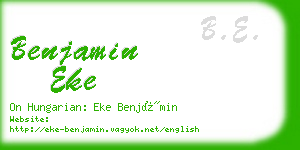 benjamin eke business card